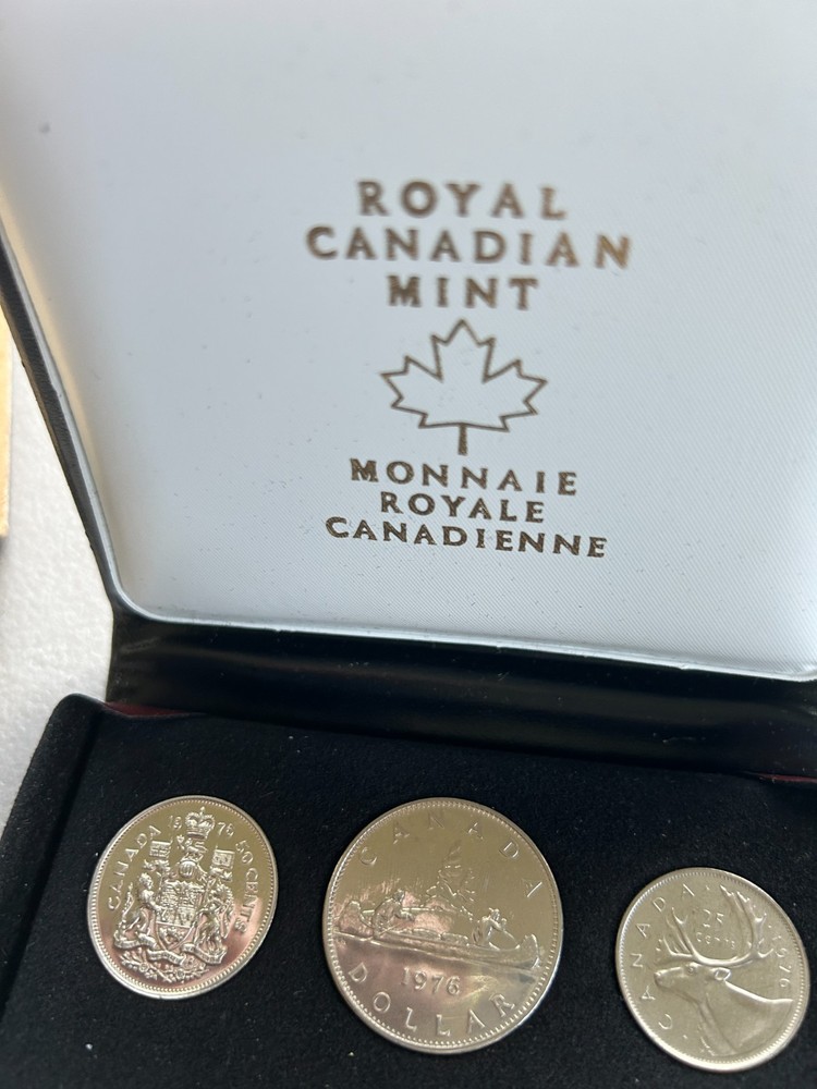3 Pc Combo Lot 1976 Canada RCM Uncirculated Coin Presentations