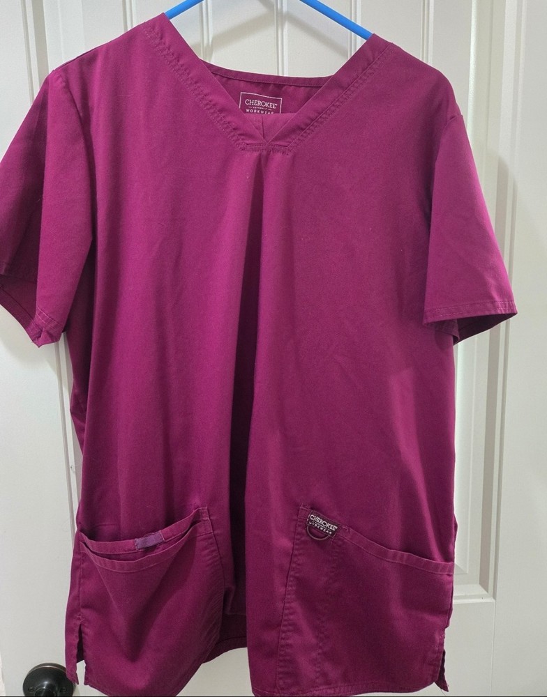 Womens Maroon Large/XL Scrubs Set