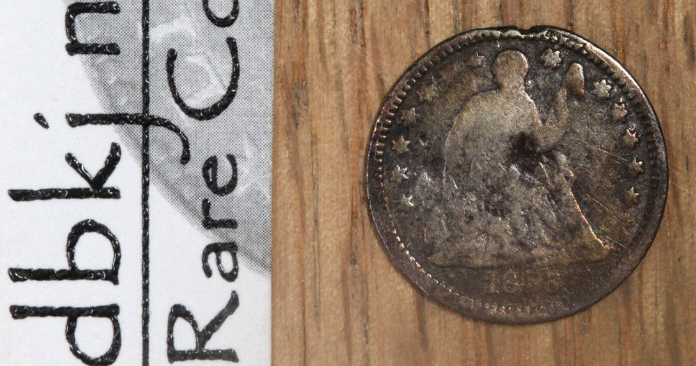 1858-O Seated Liberty Half Dime 5¢ - Bent dbkjB