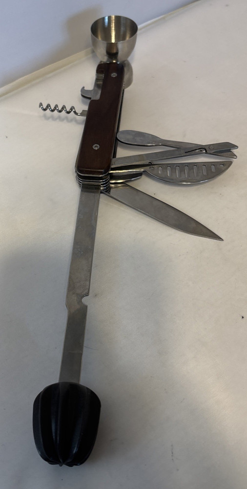 Esquire Network 9 IN 1 COCKTAIL MULTI TOOL, BARTENDER MUST HAVE KITCHEN ITEM