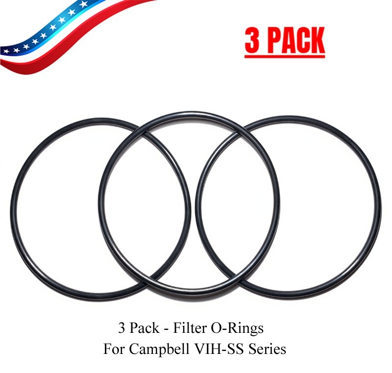 3 Pack - Water Filter O-Rings for Campbell VIH-SS Series