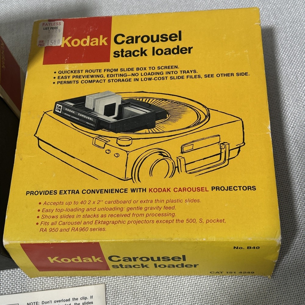 Kodak Carousel Stack Loader B40 with Box for Slide Projector Excellent