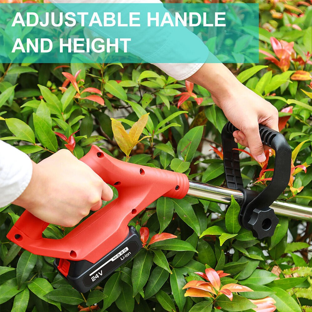 24V Electric Weed Eater Cutter Grass String Trimmer Cordless 2 Battery Powered
