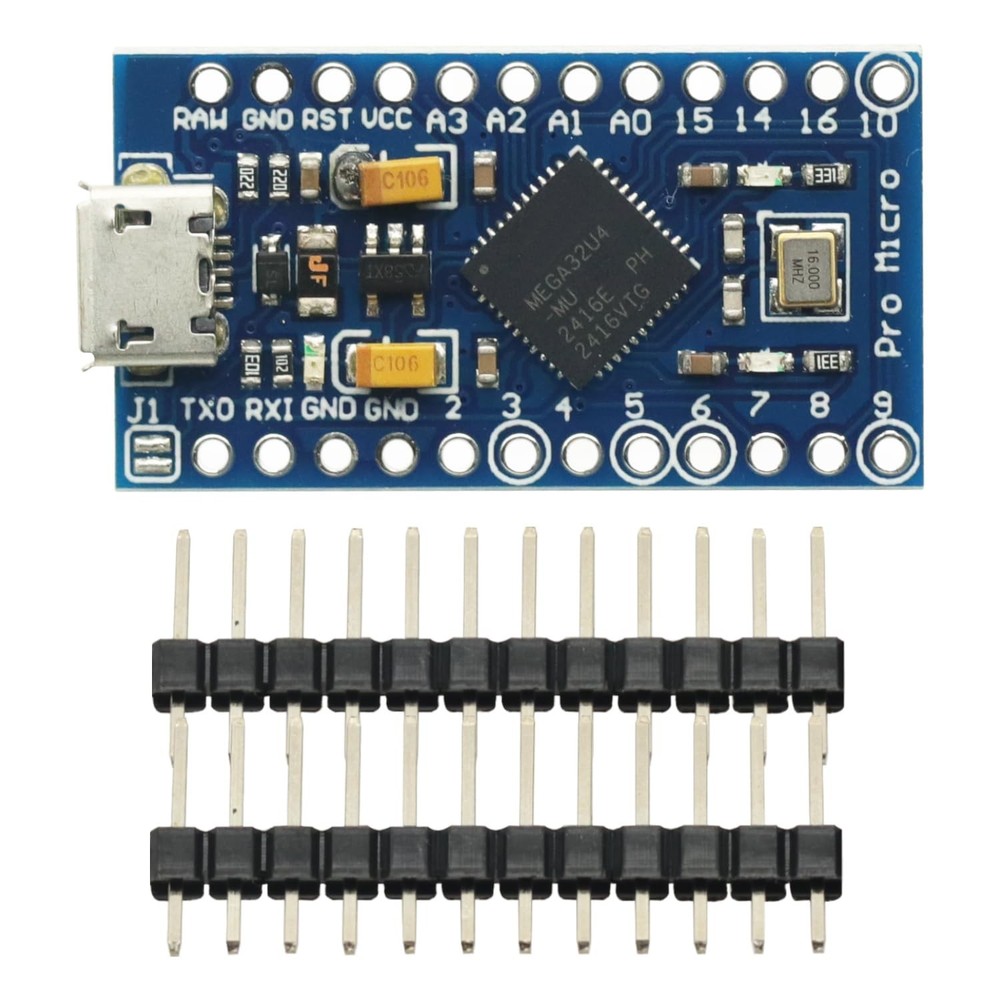 2 Pack Development Board for Micro/Type-C USB ATMEGA32U4 Module 5V 16MHz Deve...