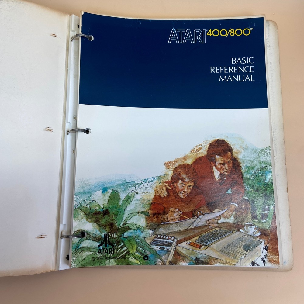 Original ATARI 400/800 Personal Computer Basic Reference Binder Manual Guide