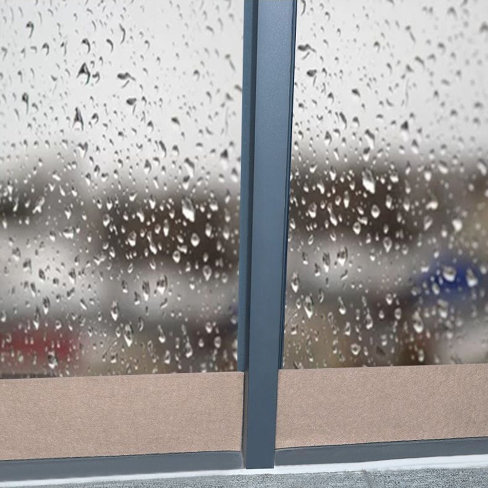 Easily Cuttable Anticondensation Sticker for Windows Brown Felt Design