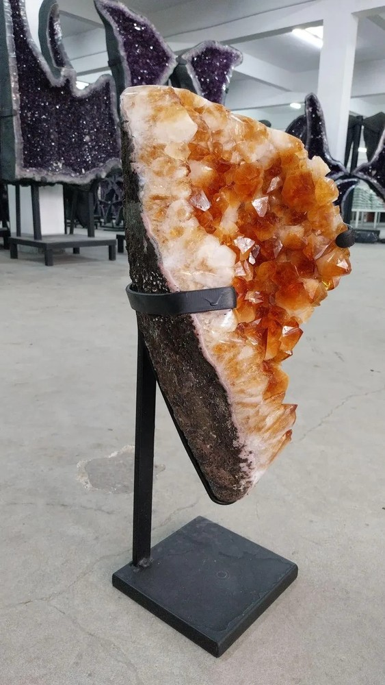 22" Big CITRINE Geode Chunky Crystals Super Quality+++