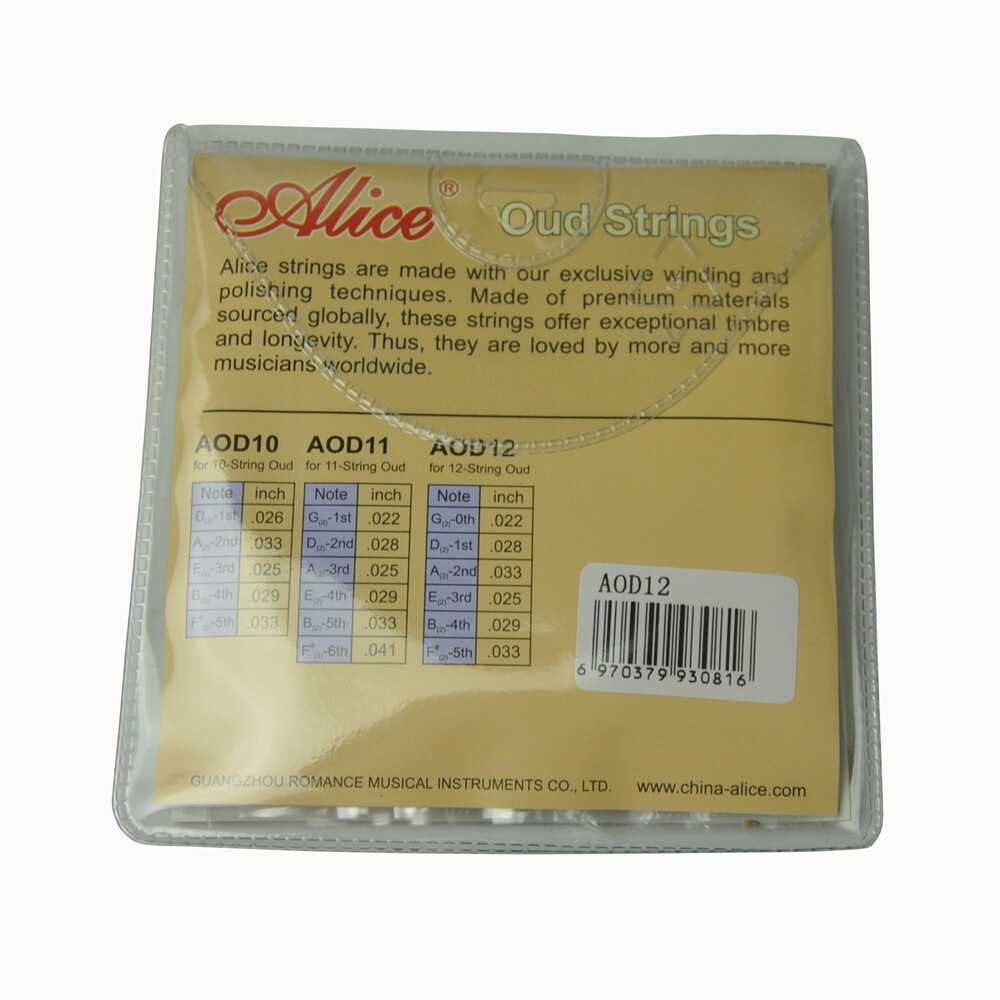 1Set Alice OUD Strings UD Strings Clear Nylon Silver-Plated Copper Alloy AOD12