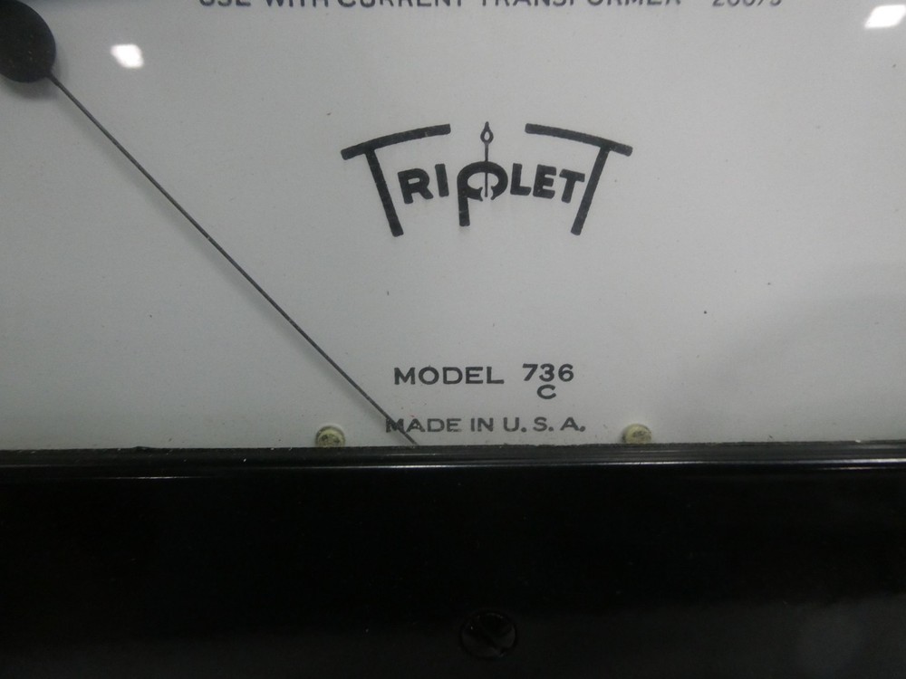 Triplett 736 Ac Amperes Panel Meter 0-200a