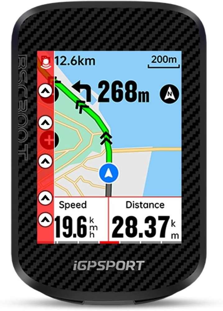 Wireless Bike Computer GPS, Touchscreen Offline MAP Navigation Off Course War...