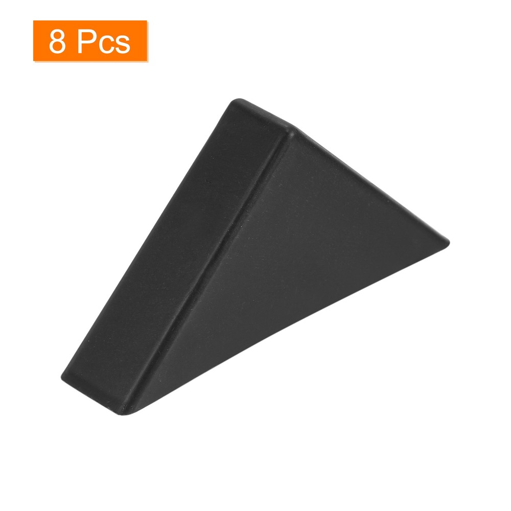 8Pcs Corner Protectors 12x66mm Plastic Triangle Corner Guards Cushion, Black