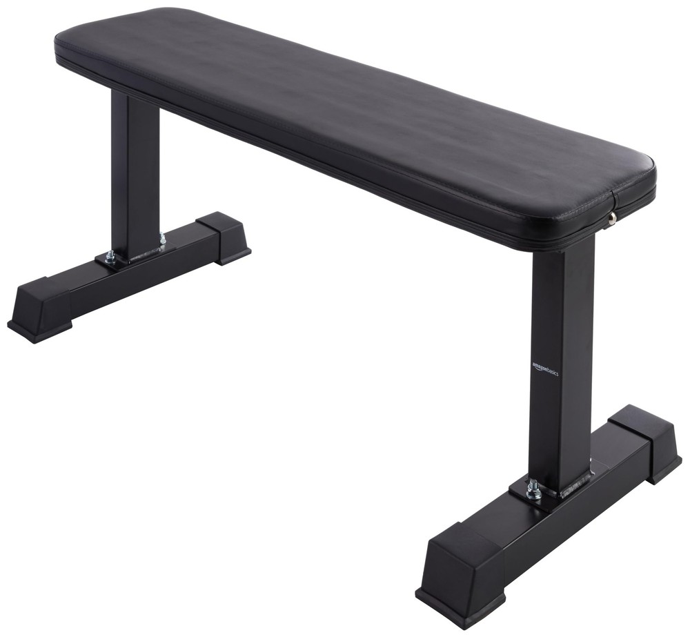 Amazon Basics Flat Weight Bench, Black