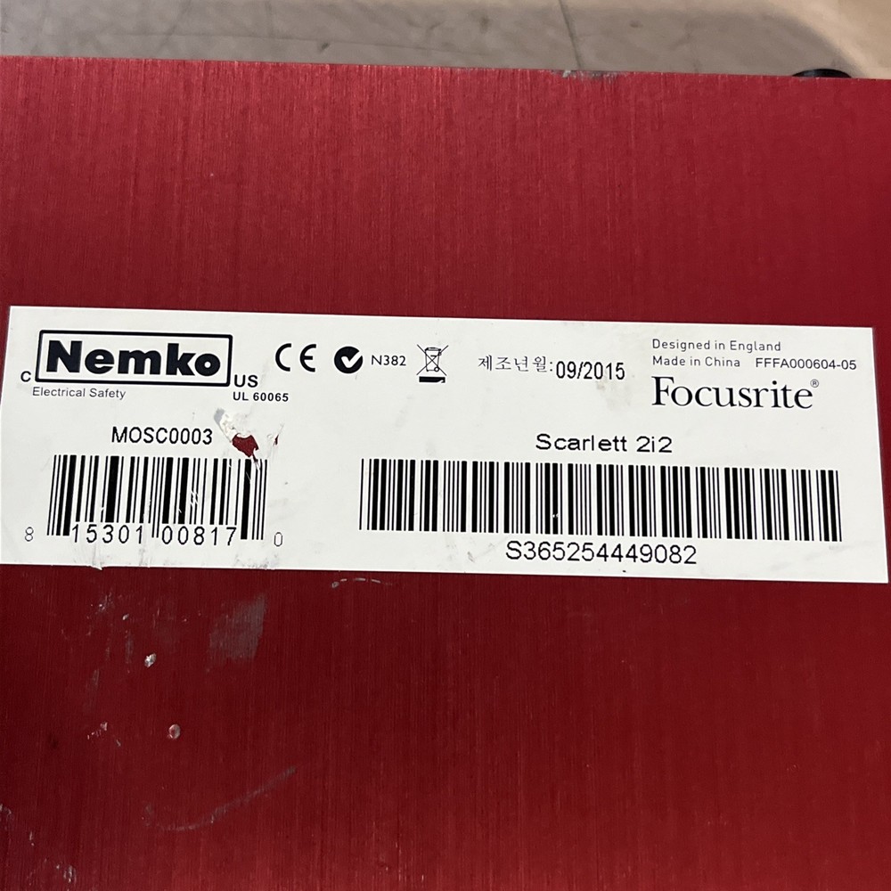 FOCUSRITE SCARLETT 2i2 2X2 USB AUDIO INTERFACE 3RD GENERATION