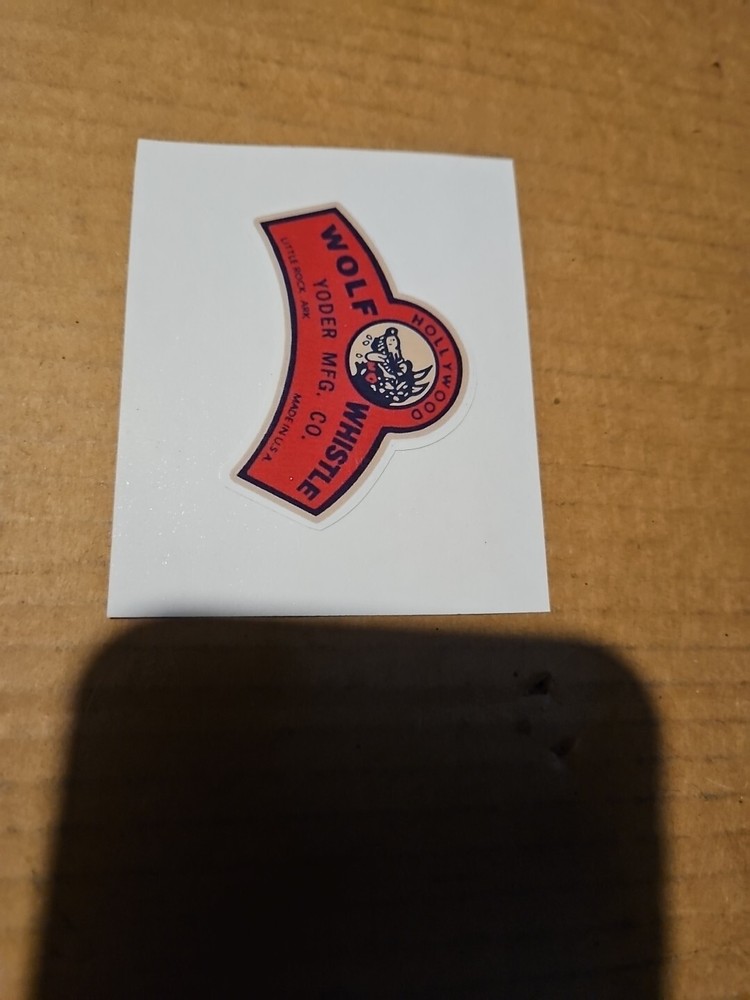 New Vintage Looking Wolf Whistle Decal 2½"×1⁹/¹⁶" (1)