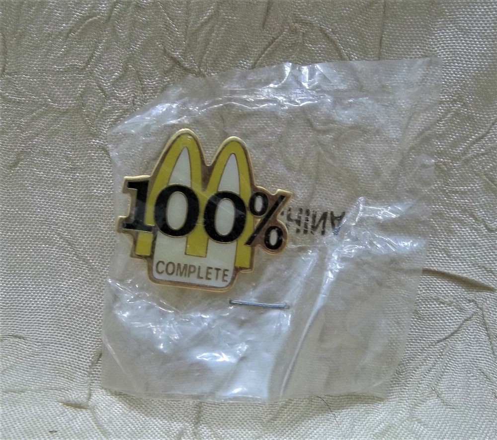 McDonald's 100% Complete Lapel Pin
