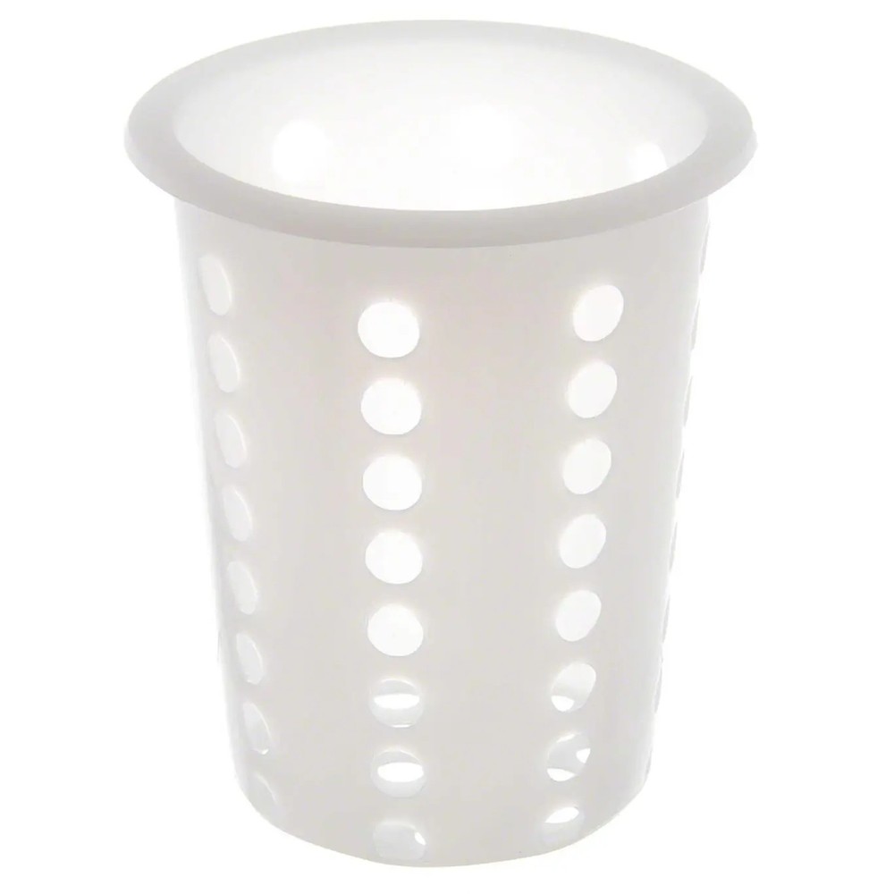 Winco FC-PL Perforated White Plastic Flatware Cylinder