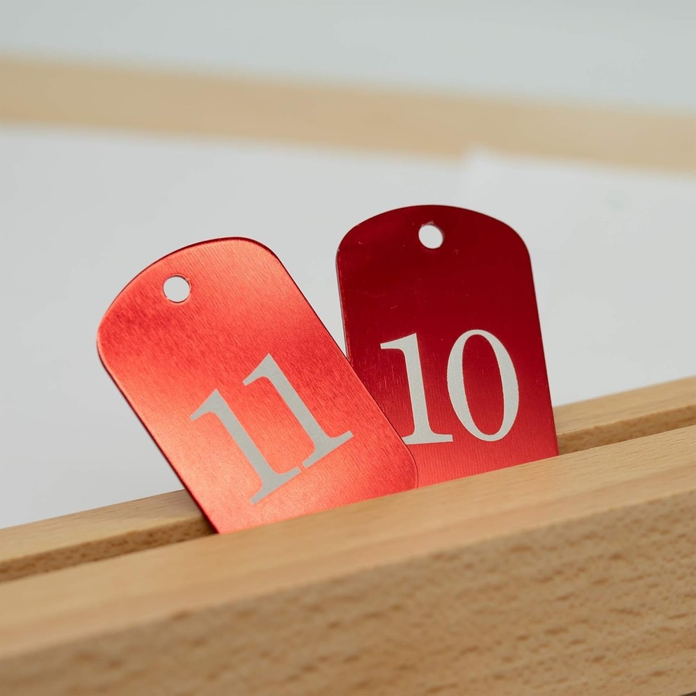 Aluminum Engraved Number Tags Key Tags ID Tags with Key Rings