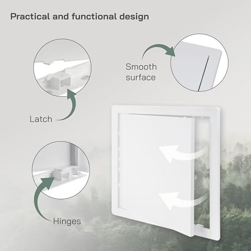 12x12 Access Panel - Easy Access Doors - ABS Plastic - Access Panel for Drywa...