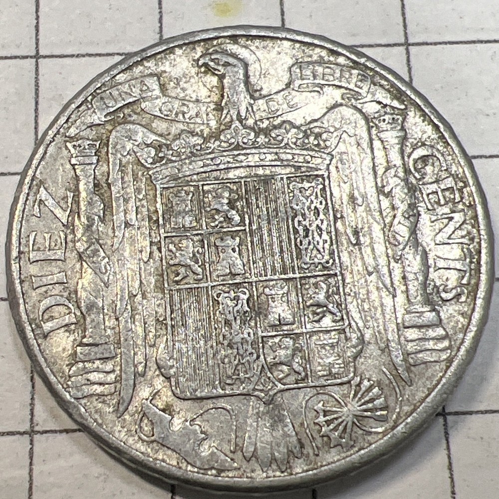 1945 Spain 10 Cent Coin