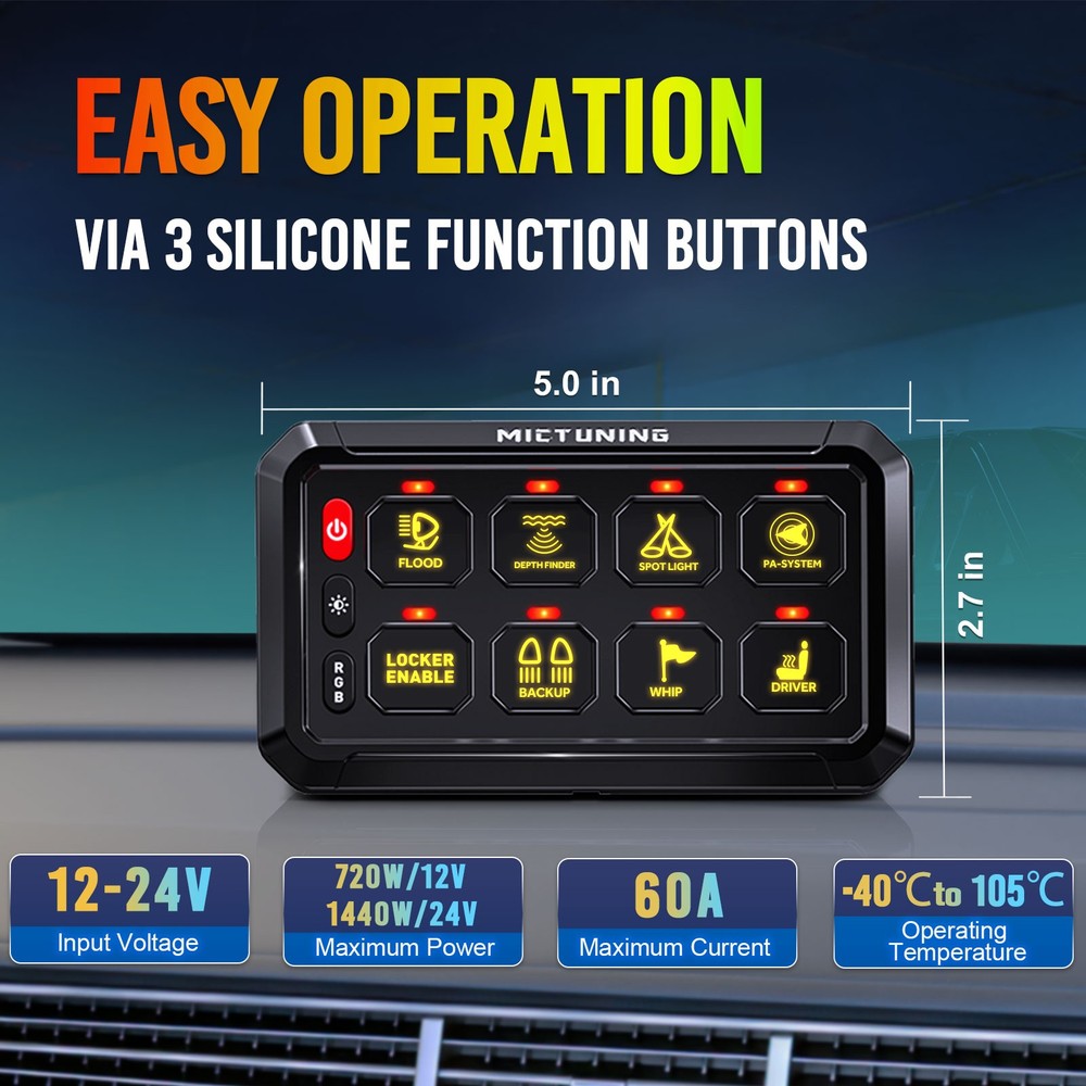 P1S RGB Switch Panel Toggle Momentary Strobe Pulsed Switch Circuit Control Box