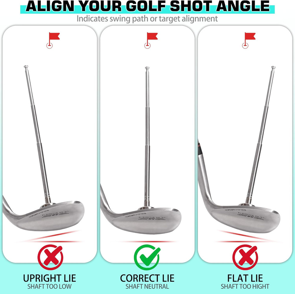 Golf Alignment Rods Adjustable Swing Training Aid Magnetic Aiming Stick