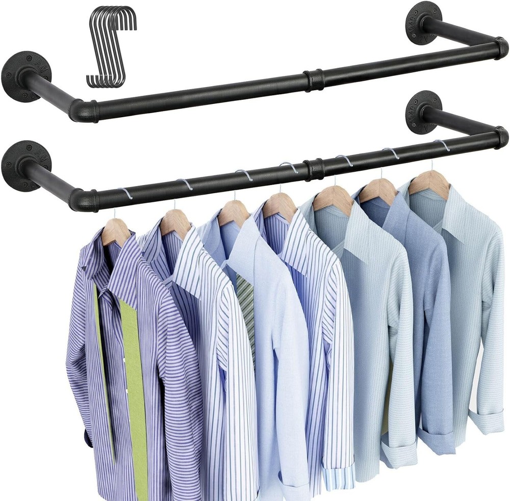 Multi-Purpose Clothes Hanging Rod - Industrial Style