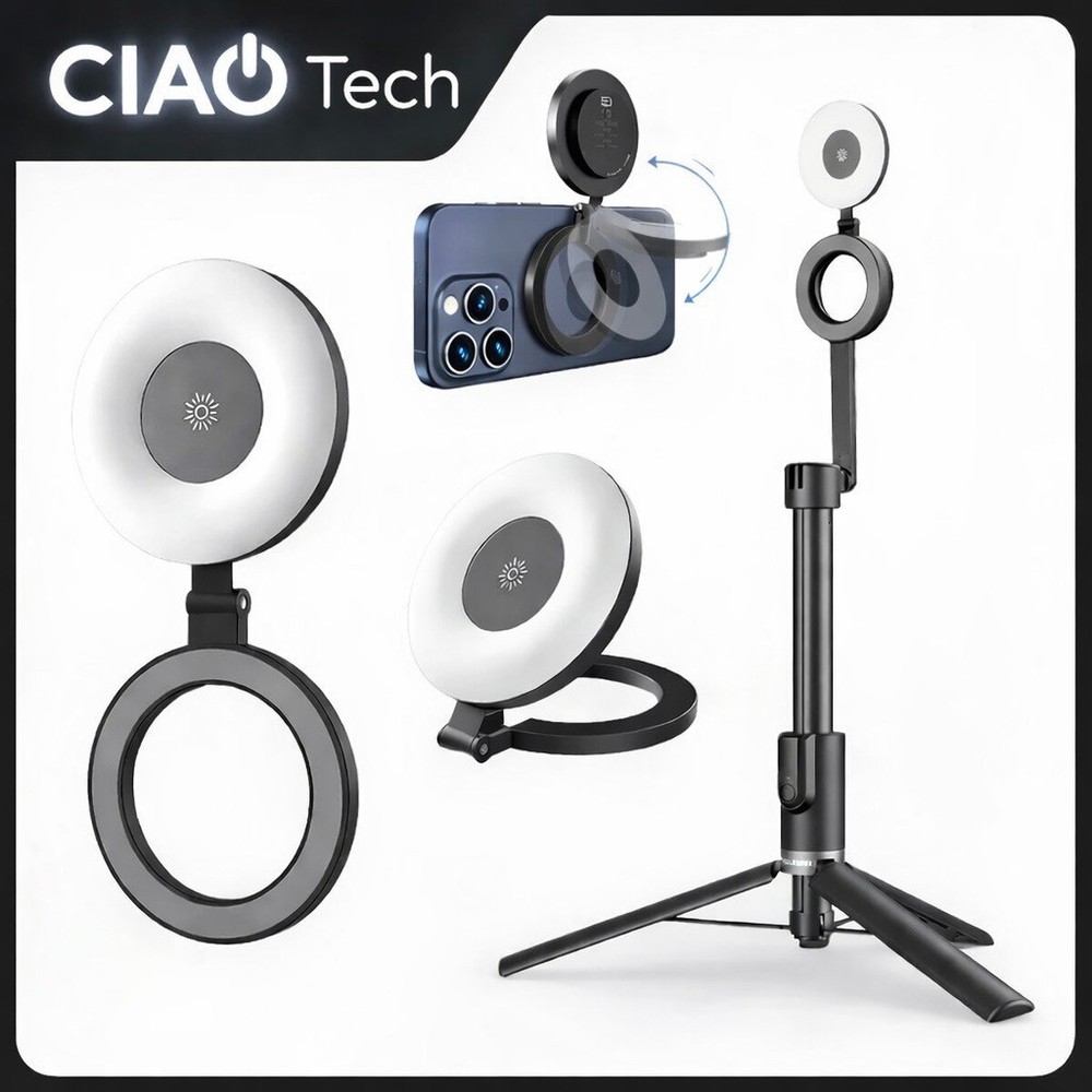 Magnetic Ring Light | Selfie LED Phone Stand Rechargeable Touch Control
