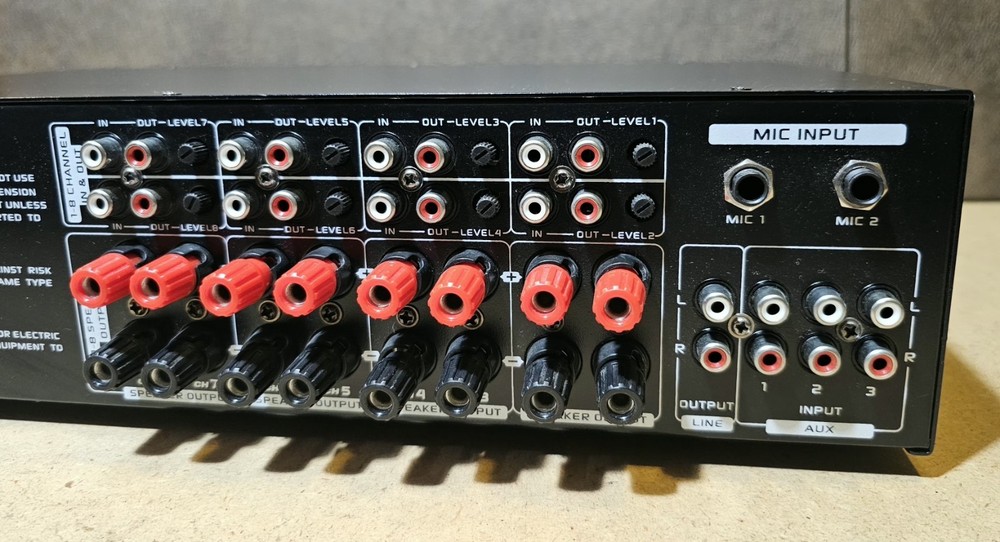 Pyle PT8050CH 8 Channel Audio Source Mixer Amplifier System -Missing BT Antenna-