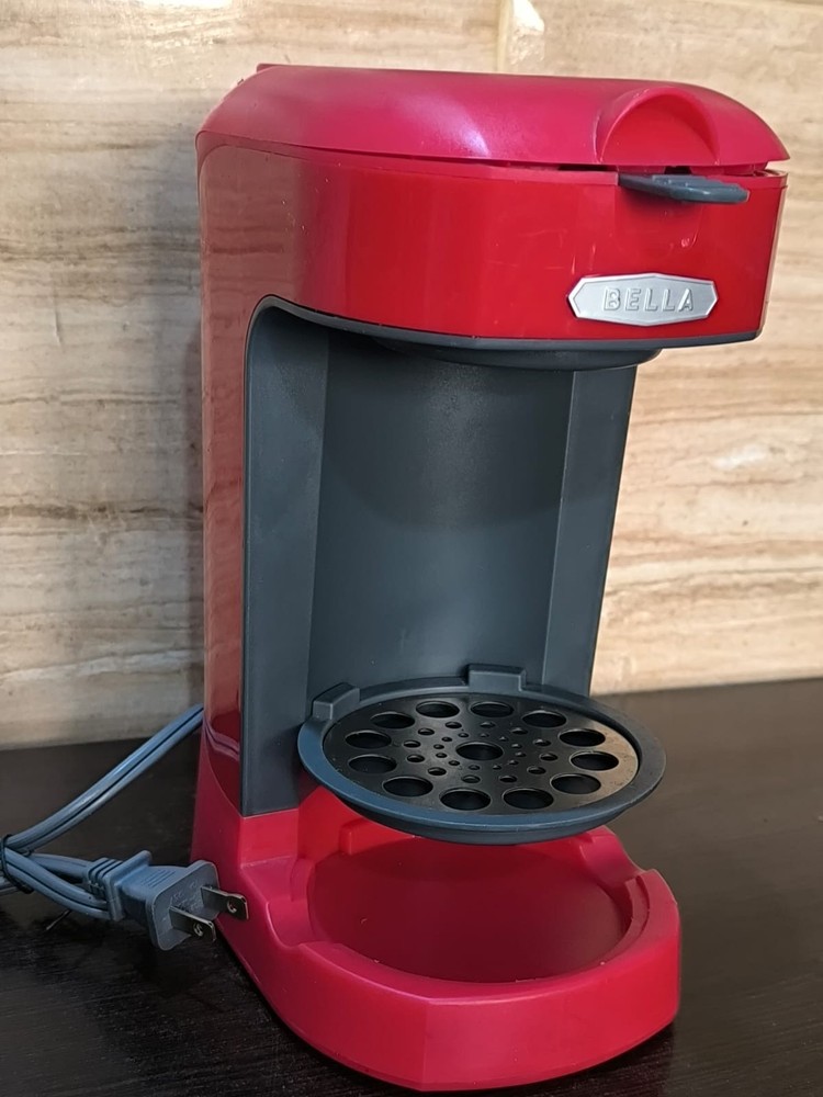 BELLA Coffee Maker Single Serve Pod Machine Red Compact Kitchen Brewer Tested
