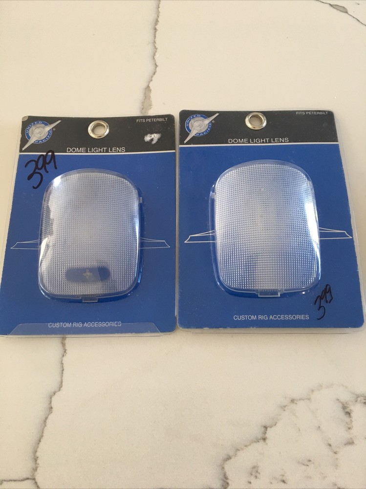 2 Clear Rectangular Dome Light Lens For 2006+ Peterbilt United Pacific New 37052