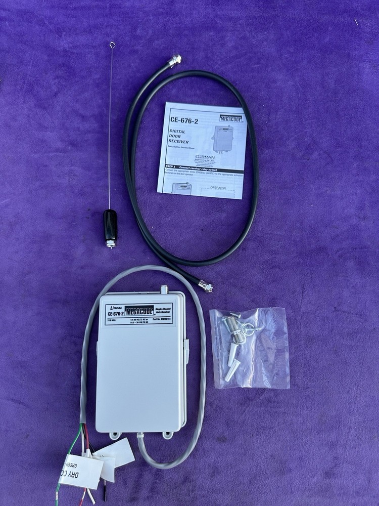 Linear CE-676-2 Megacode 318 MHZ SINGLE CHANNEL GATE RECEIVER