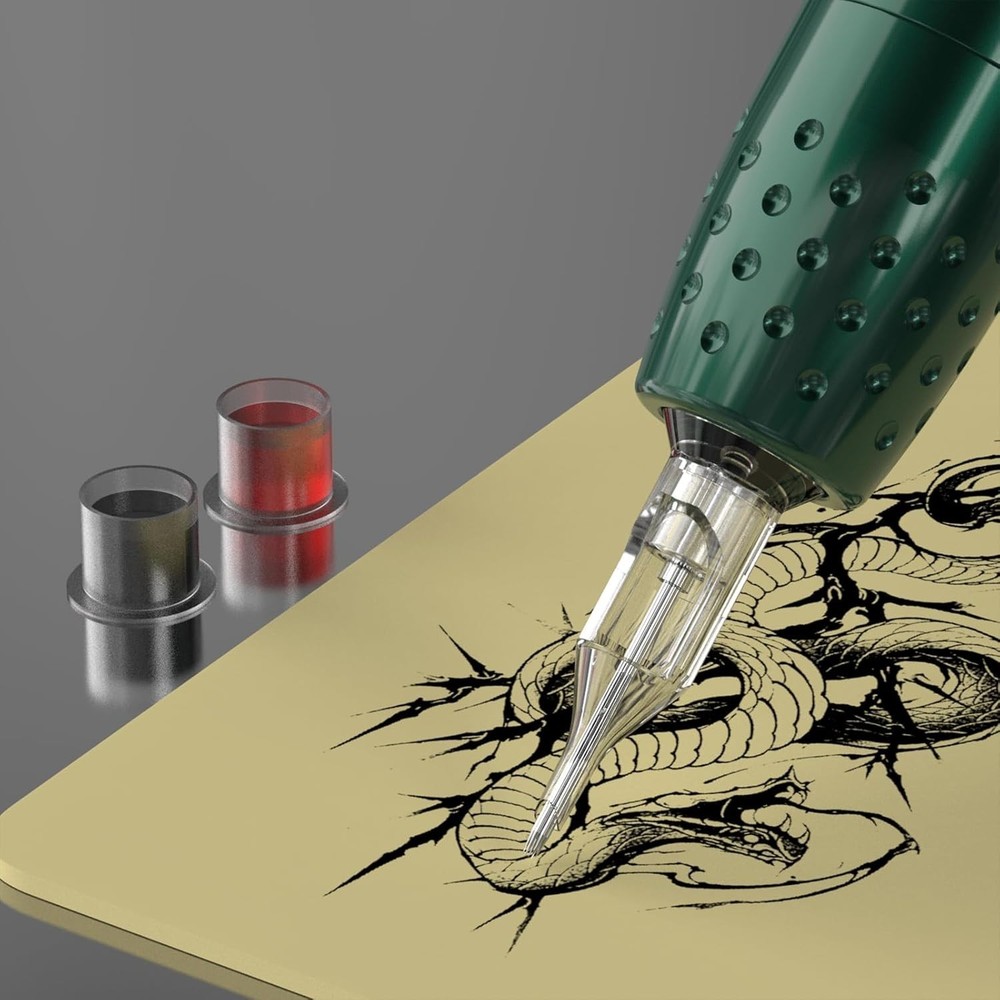 Versatile Wireless Tattoo Kit with 1200mAh Battery - Complete Tattooing Solution