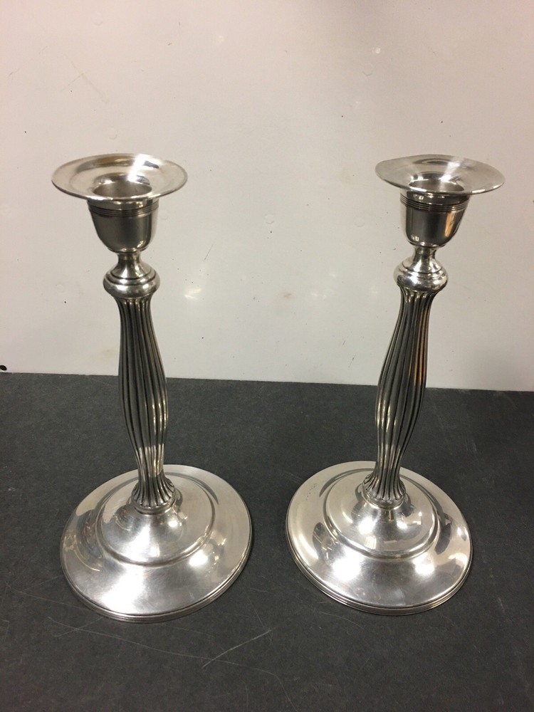 W. M. Rogers Silverplate Candlestick Holders 9"