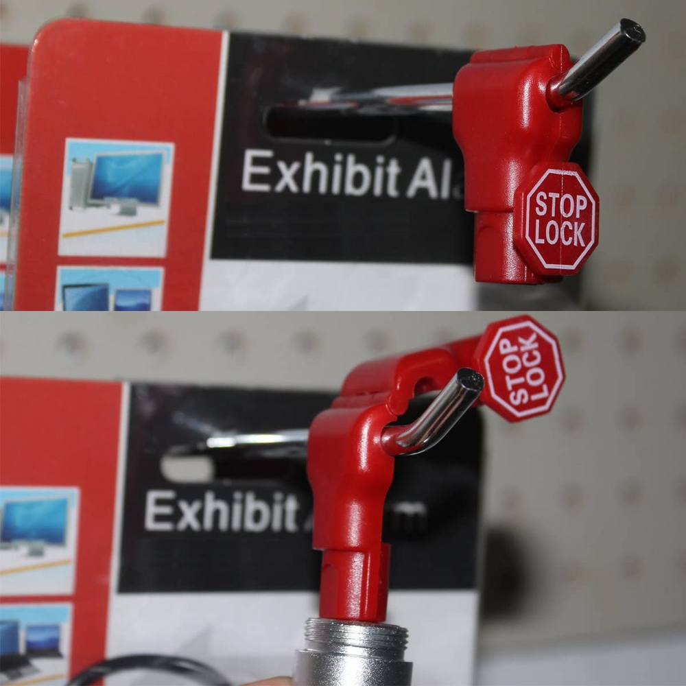 Peg Hook Locks Stop Lock 100 Piece Plastic Red Retail Peg Hook Security Locks