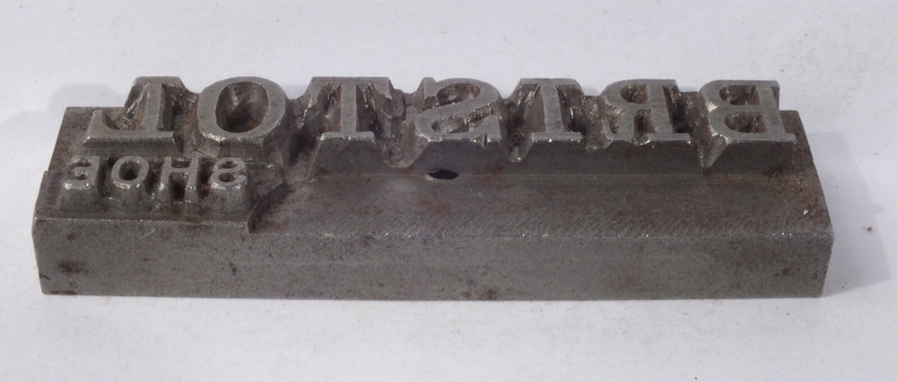 BRISTOL SHOE: Steel Leather Stamp: CMS