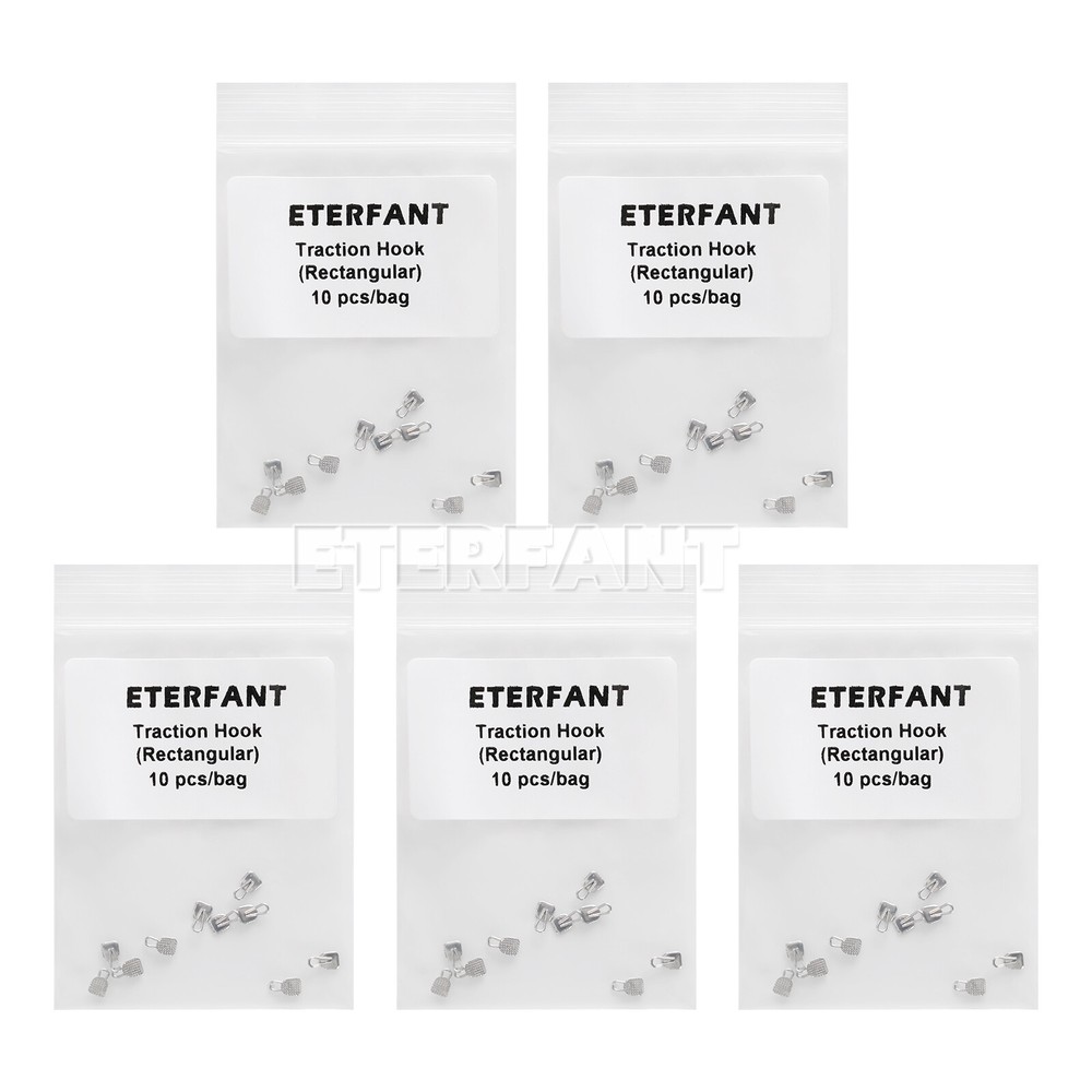 10PCs ETERFANT Dental Orthodontic Lingual Button Bondable Round/Rectangular Base