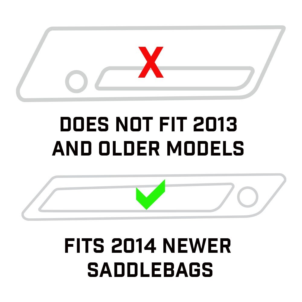 SOLID GLOSS BLACK OUT - Saddlebag Latch Inserts for Harley Touring 2014 up