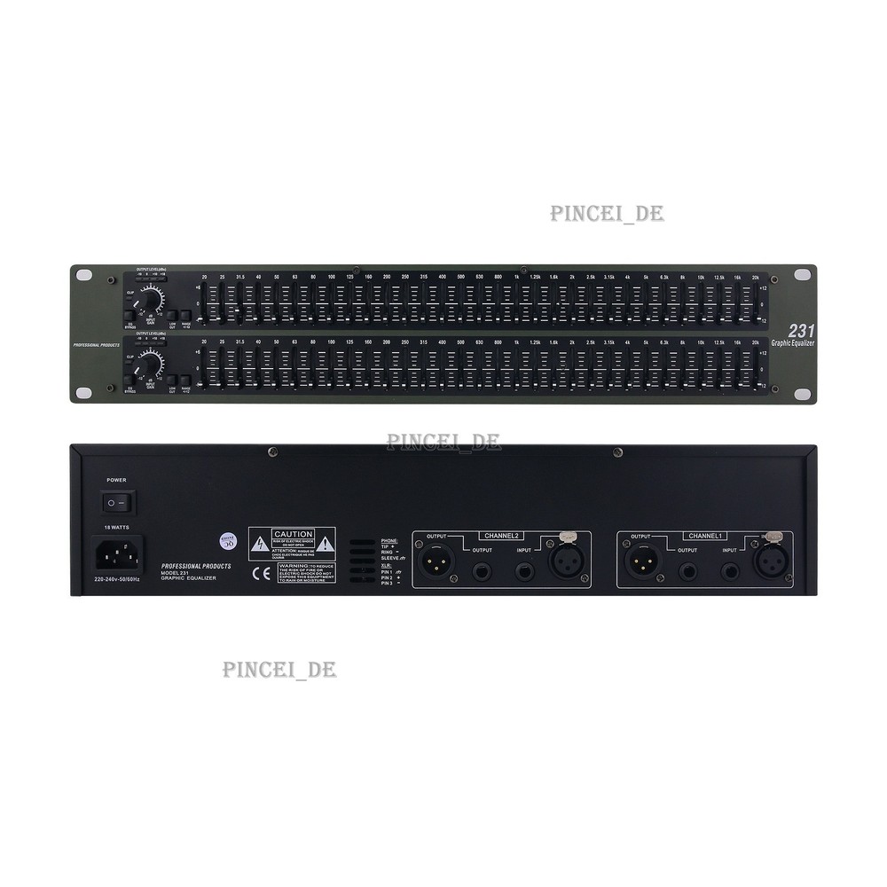 231 Dual 31 Segment Equalizer Professional Equalizer for Home KTV
