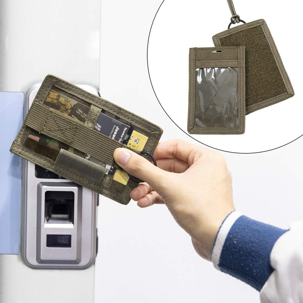 Adjustable Neck Lanyard Key Ring Loop Patch Badge Holder & Credit Card Organizer