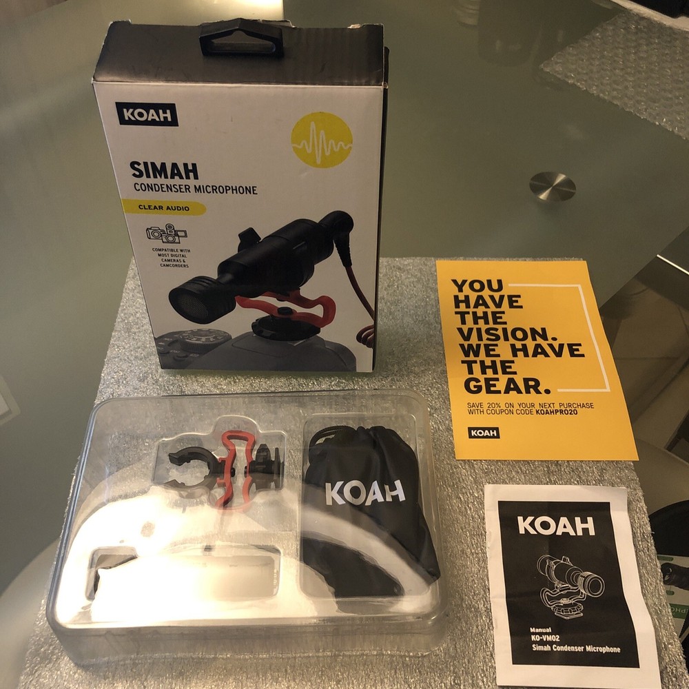 Koah Simah Condenser Microphone for Digital Cameras, Open Box