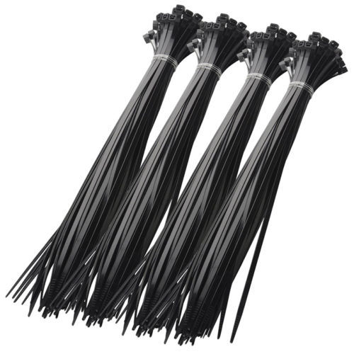 100pcs Black Self Locking Plastic Nylon Cable Ties, Wire Ties 2.5*150mm