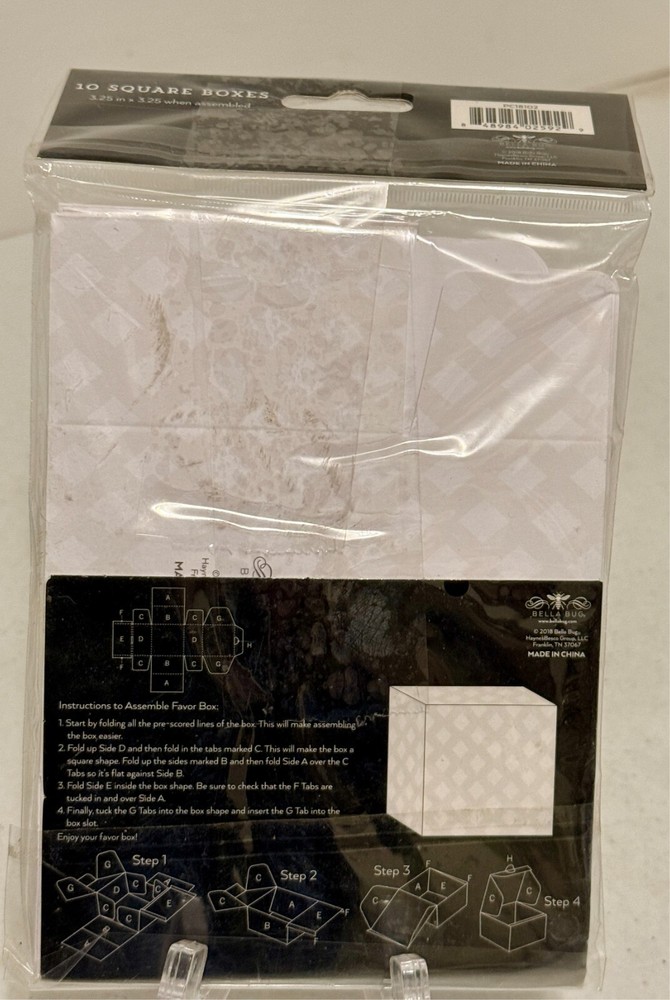 NEW Bella Bug 10 Square Boxes 3.25" X 3.25" NEW