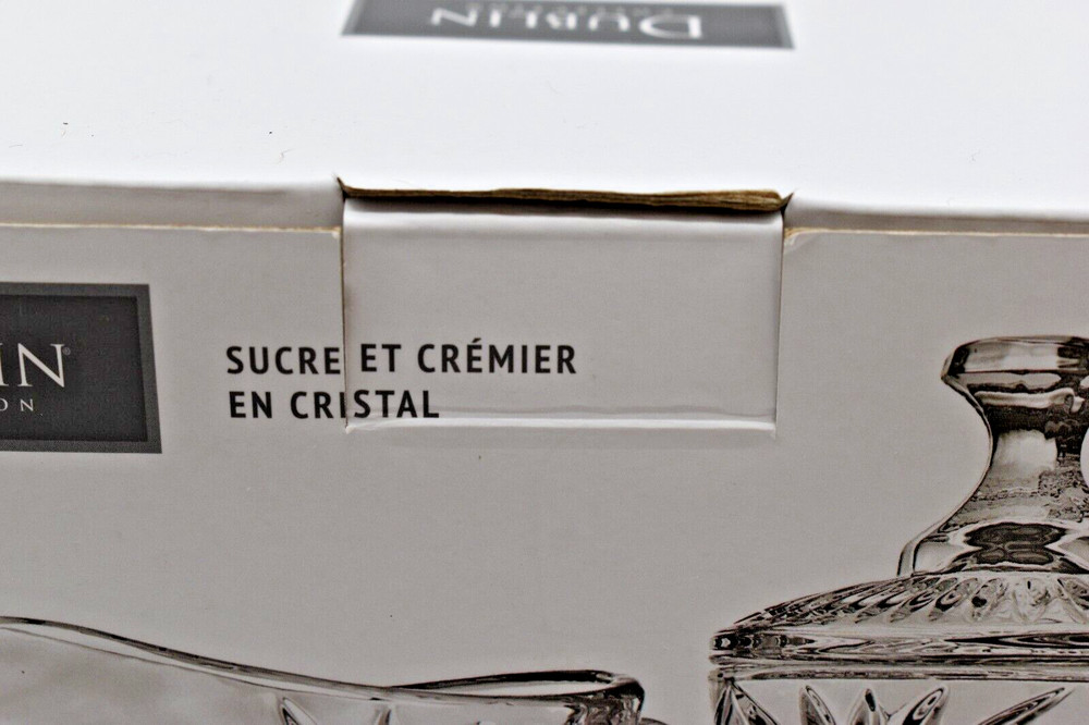 GODINGER Dublin Collection Crystal Sugar & Creamer Set