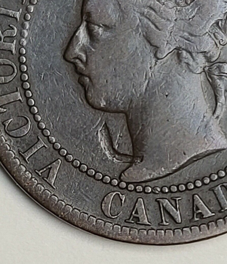 Canada 1899 Large Cent Lamination Error (Invt840)