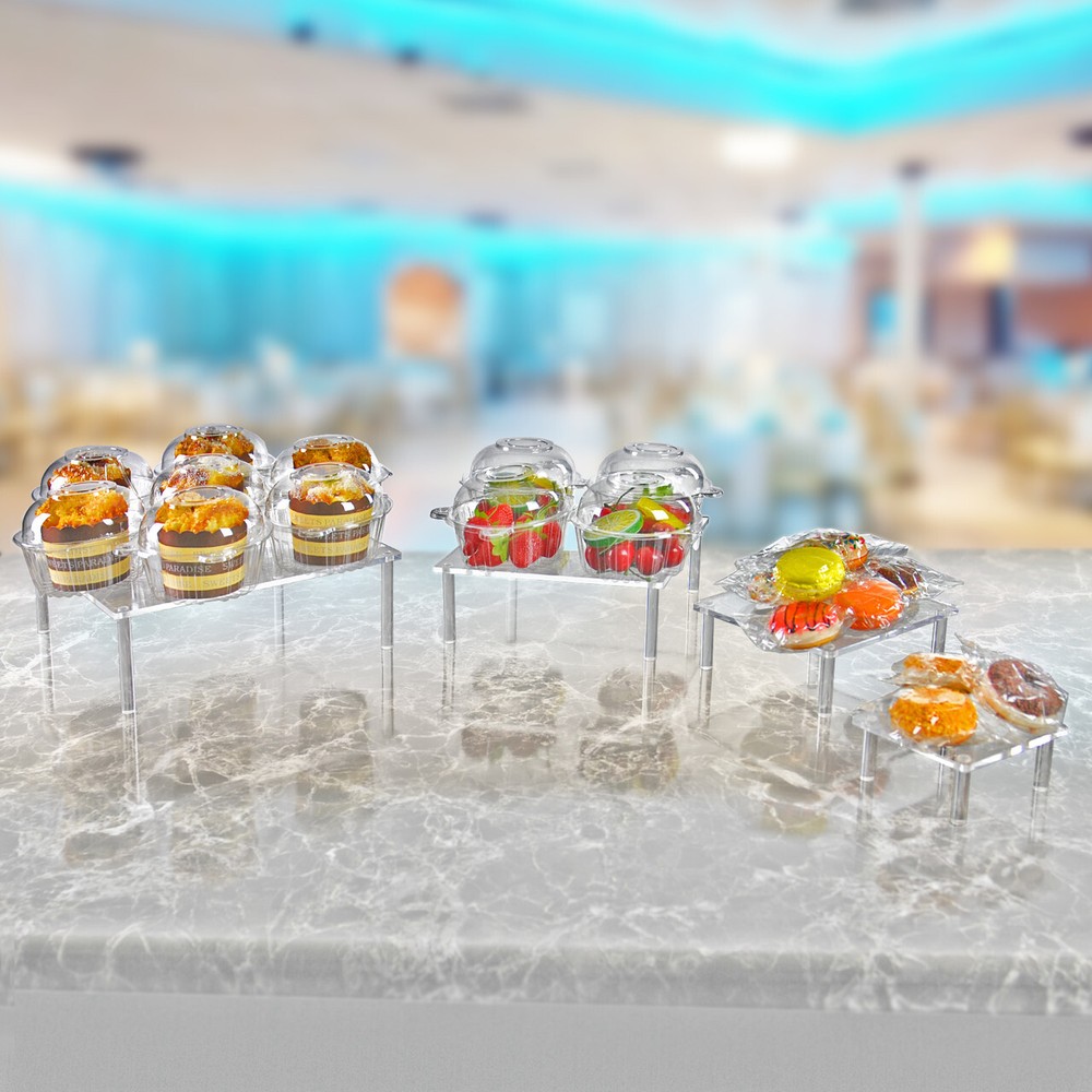 Azar Displays 4-Piece Acrylic Square Riser Set