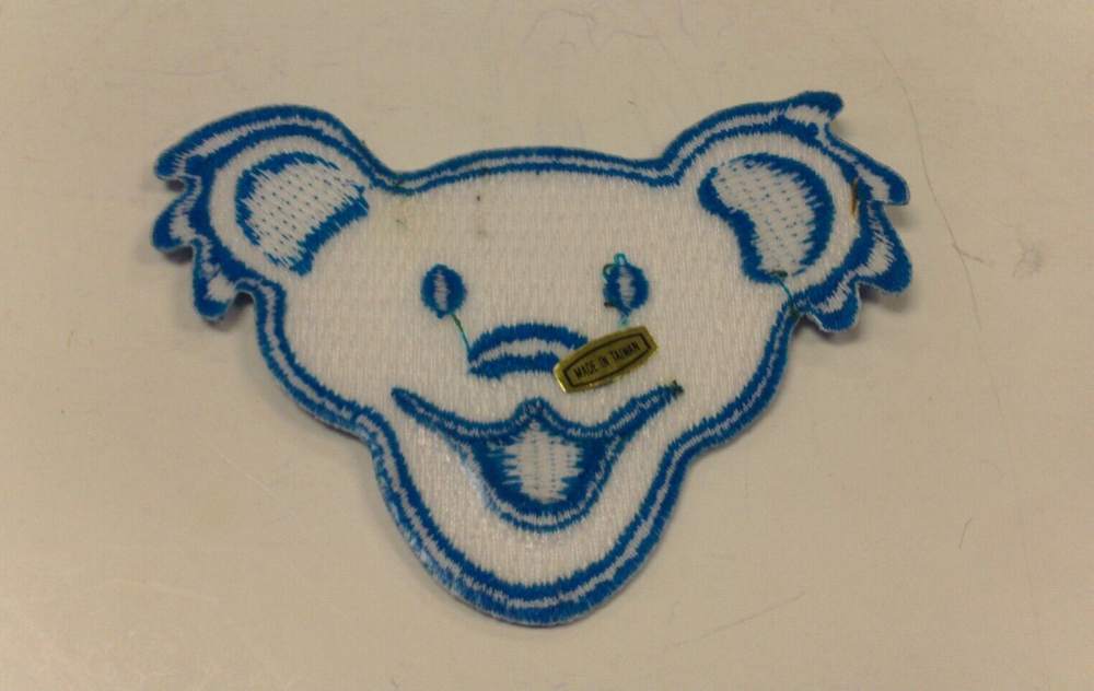 GRATEFUL DEAD EMBROIDERED BLUE JERRY BEAR FACE PATCH