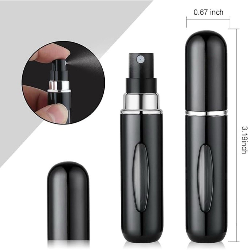 4X Travel Size Refillable Perfume Atomizer, 5ml Portable