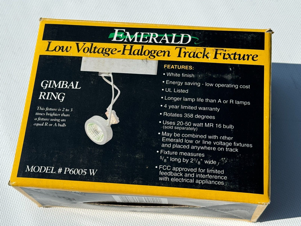 New! Quality! Emerald Low Voltage Halogen/LED Minimalist Track Head in White