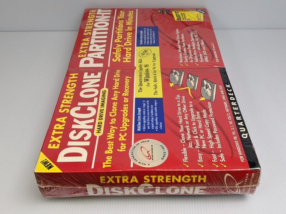 Extra Strength DiskClone & Partition It Quarterdeck: Software / VTG 1998 Windows
