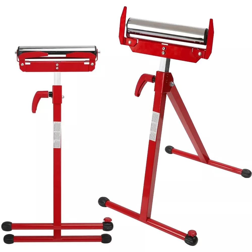 WORKPRO Heavy Duty Folding Roller Stands Height Adjustable W/250 LB Load 1PC/2PC